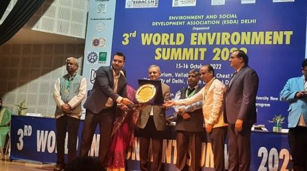 Galgotias University’s Director of Marketing Mr. Raj Singh Bhati awarded with Education Excellence Award 2022 at ESDA Global Summit – WES 2022, Delhi, India