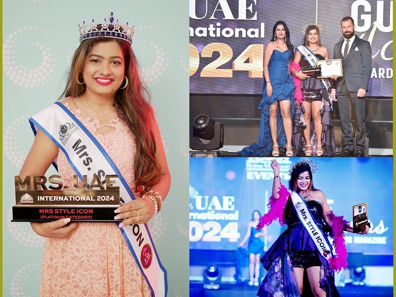 Mumbai Kandivali Girl and Dubai resident PAYAL JHA has been crowned Mrs. UAE International Style Icon in United Arab Emirates.